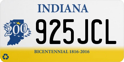 IN license plate 925JCL