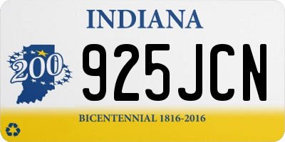 IN license plate 925JCN