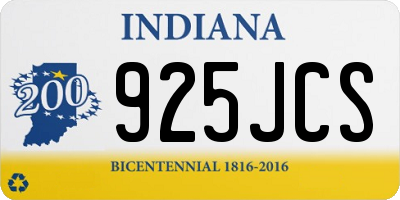 IN license plate 925JCS