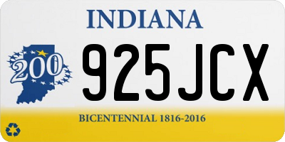 IN license plate 925JCX