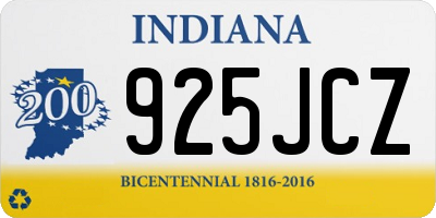 IN license plate 925JCZ