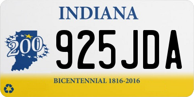 IN license plate 925JDA