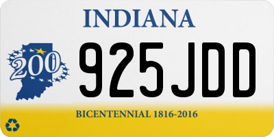 IN license plate 925JDD