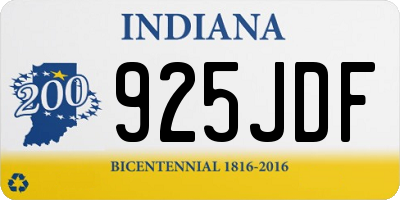 IN license plate 925JDF