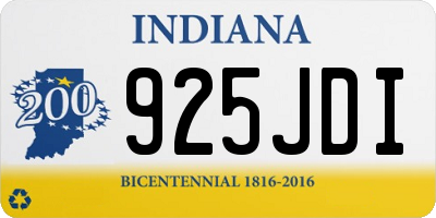 IN license plate 925JDI