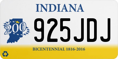 IN license plate 925JDJ