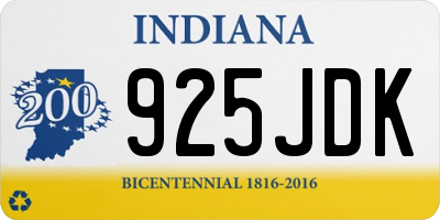 IN license plate 925JDK