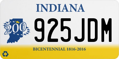 IN license plate 925JDM