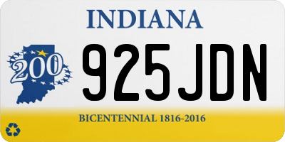 IN license plate 925JDN