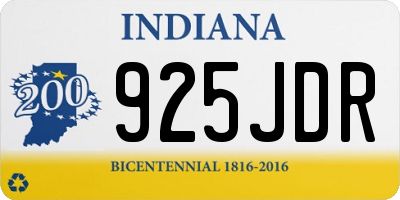 IN license plate 925JDR