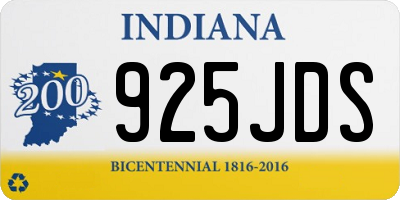 IN license plate 925JDS
