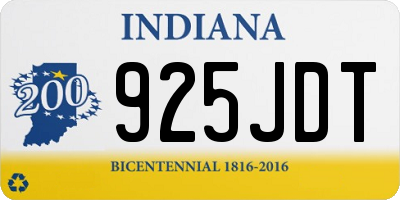 IN license plate 925JDT