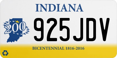 IN license plate 925JDV