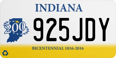 IN license plate 925JDY