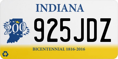 IN license plate 925JDZ