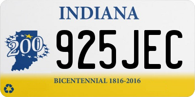 IN license plate 925JEC