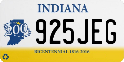 IN license plate 925JEG