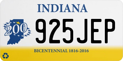 IN license plate 925JEP