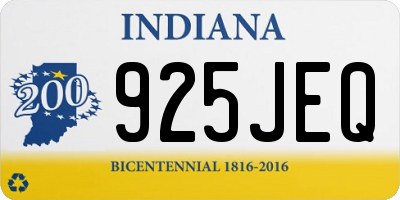 IN license plate 925JEQ