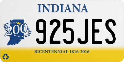 IN license plate 925JES