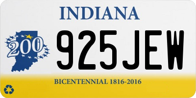 IN license plate 925JEW