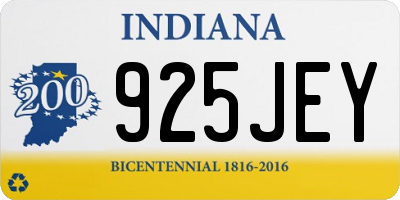 IN license plate 925JEY