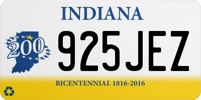 IN license plate 925JEZ