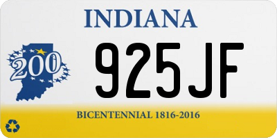IN license plate 925JF