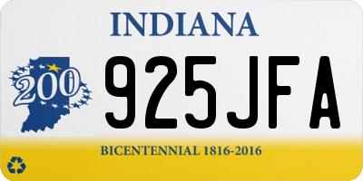 IN license plate 925JFA