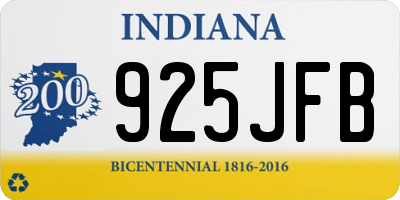IN license plate 925JFB