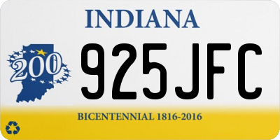 IN license plate 925JFC
