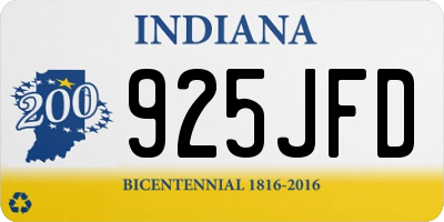 IN license plate 925JFD