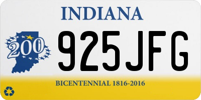 IN license plate 925JFG