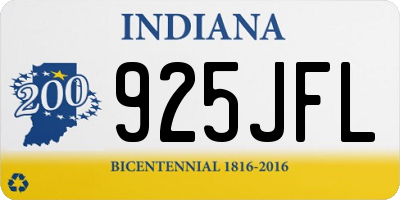 IN license plate 925JFL