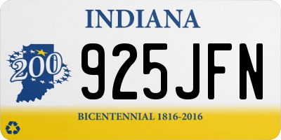 IN license plate 925JFN