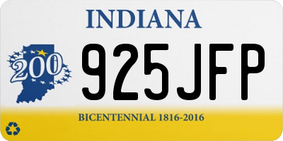 IN license plate 925JFP