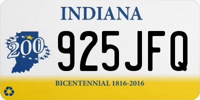 IN license plate 925JFQ