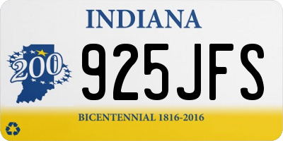 IN license plate 925JFS