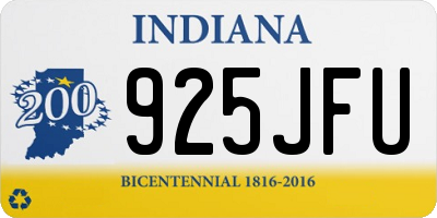 IN license plate 925JFU