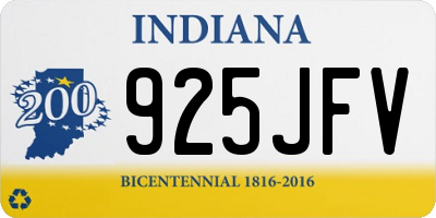 IN license plate 925JFV