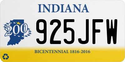 IN license plate 925JFW