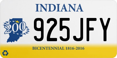 IN license plate 925JFY