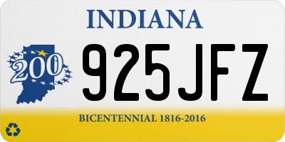 IN license plate 925JFZ