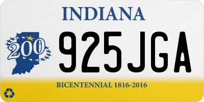 IN license plate 925JGA