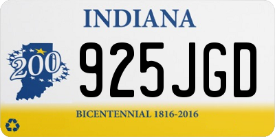 IN license plate 925JGD