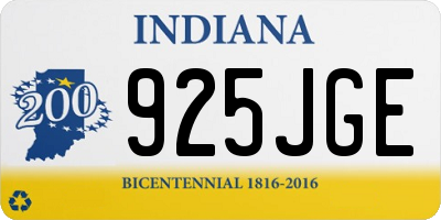 IN license plate 925JGE