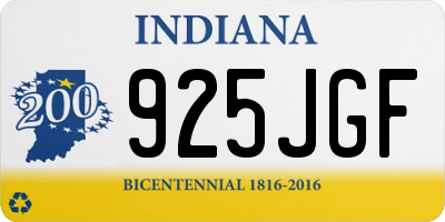 IN license plate 925JGF