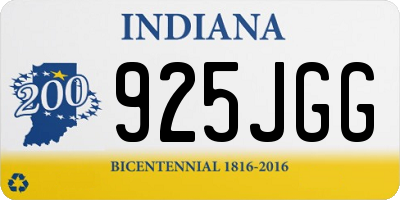 IN license plate 925JGG