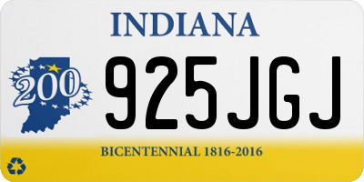 IN license plate 925JGJ