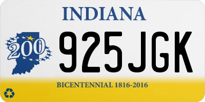 IN license plate 925JGK